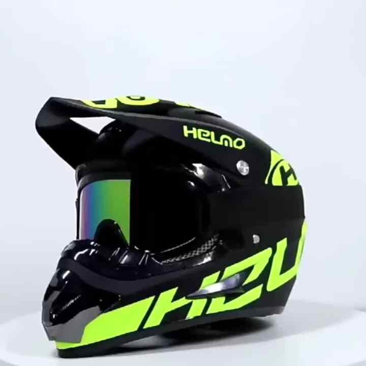 Customize Kids Adults Full Face Motocross Helmets High Quality Full Face  Kids Safety Cycling Motocross Whit Glasses Helmet