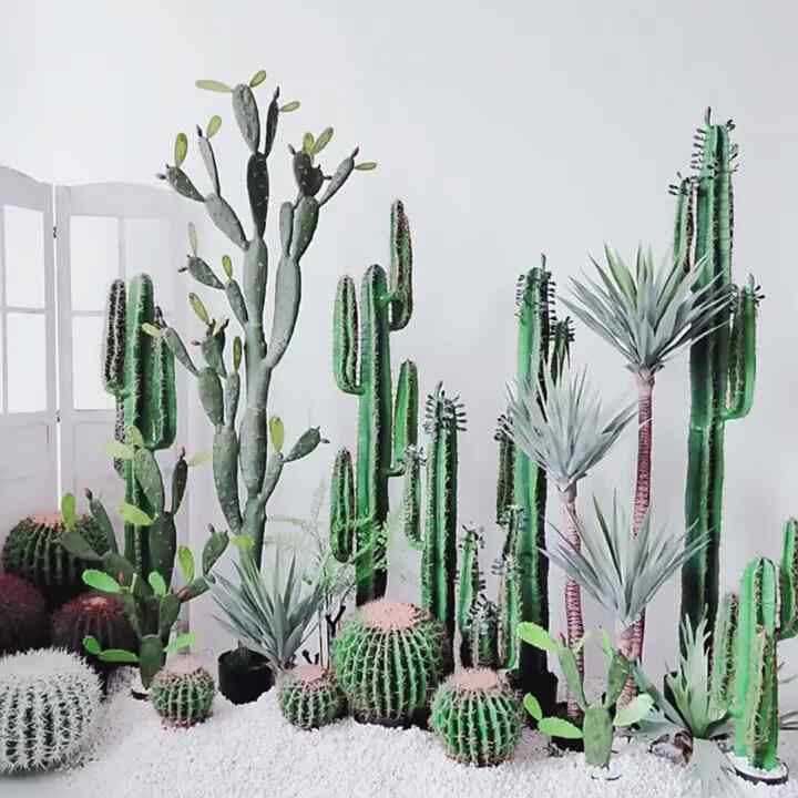 Succulents Cactus Ornaments Large Artificial Cactus Plants for Indoor  Outdoor Decoration