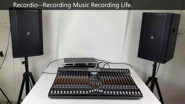 GAX-XM24 Green 24-Channel USB Audio Mixer - Professional Audio