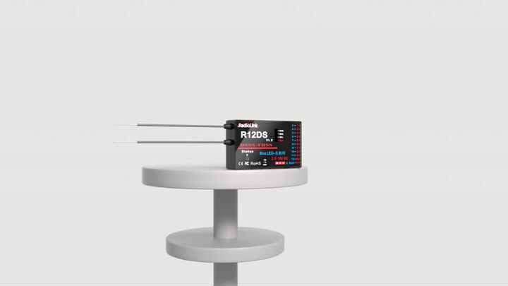 Récepteur Radiolink R12DSM 12 Canaux - Pour AT9/AT9S/AT10, Liaison Longue Portée 4000 M, Format Mini