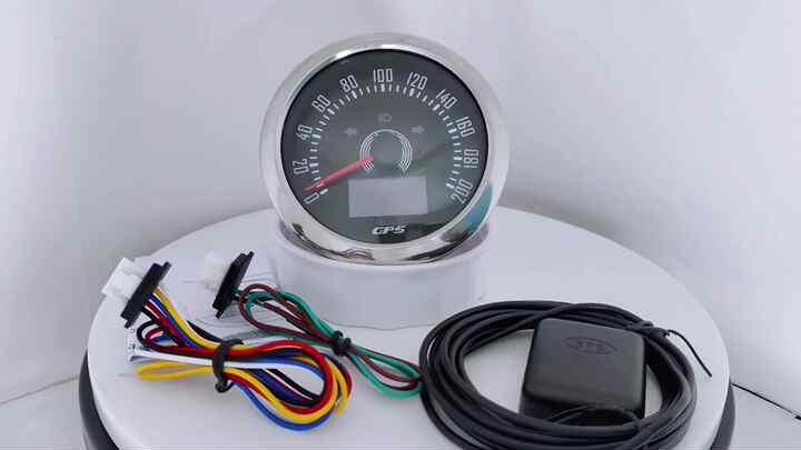 Compteur De Vitesse GPS 85mm ELING - 0 à 300 Km/h - Rétroéclairage Rouge - 9-32V - Pour Voiture, Bateau, Quad