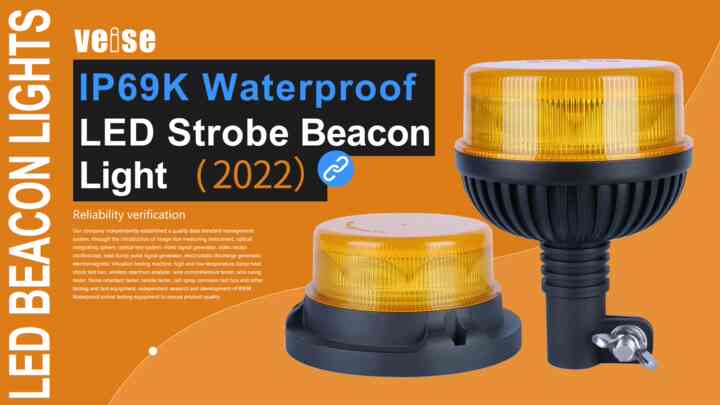 IP69K Car Truck Cigarette Lighter 12-24V Amber Emergency Flash Beacon LED  Warning Light