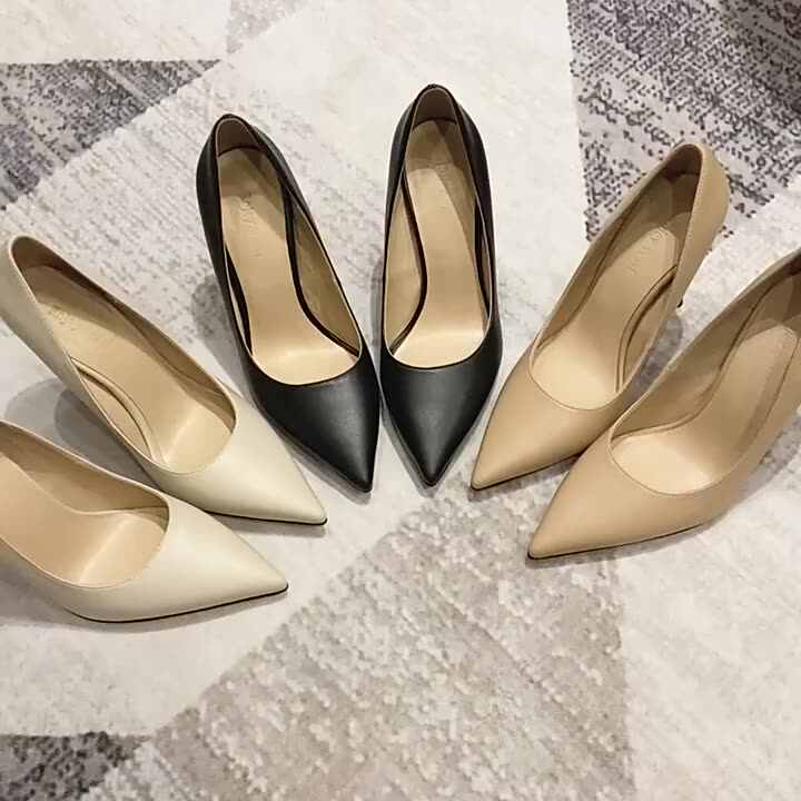 Salto stiletto feminino social, calcanhar stiletto sexy social festa de  casamento cor sólida preto verde rosa