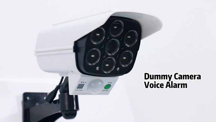 Remote Control Outdoor Solar Pir Motion Sensor Anti-theft Intrusion Dummy  Camera Sound Alarm Fake CCTV Security Camera