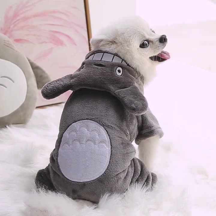 Cute Cartoon Printed Dog Hoodies Sweaters Clothes Winter Pets Jackets