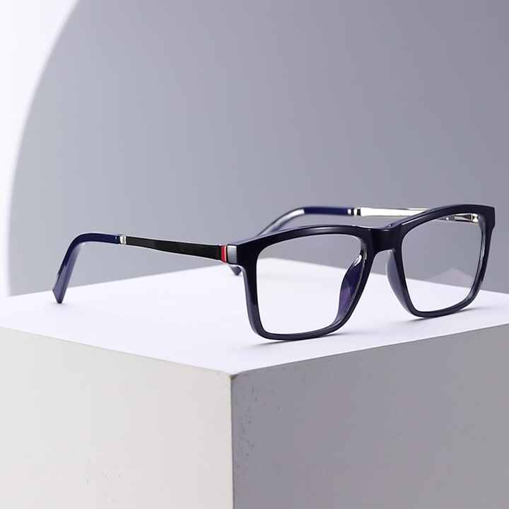 MORESE 2079 Men's Transparent Rectangle Eyeglass Frames