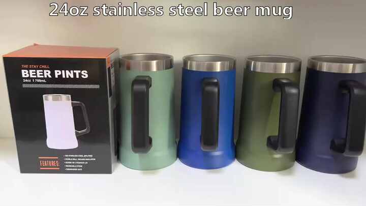 16 oz stainless steel coffee mug Greens Steel Reusable Coffee Cup with Lid and Handle - Stainless Steel Insulated Coffee Mug for Hot & Cold Drinks - Ideal Travel Mugs main image 0