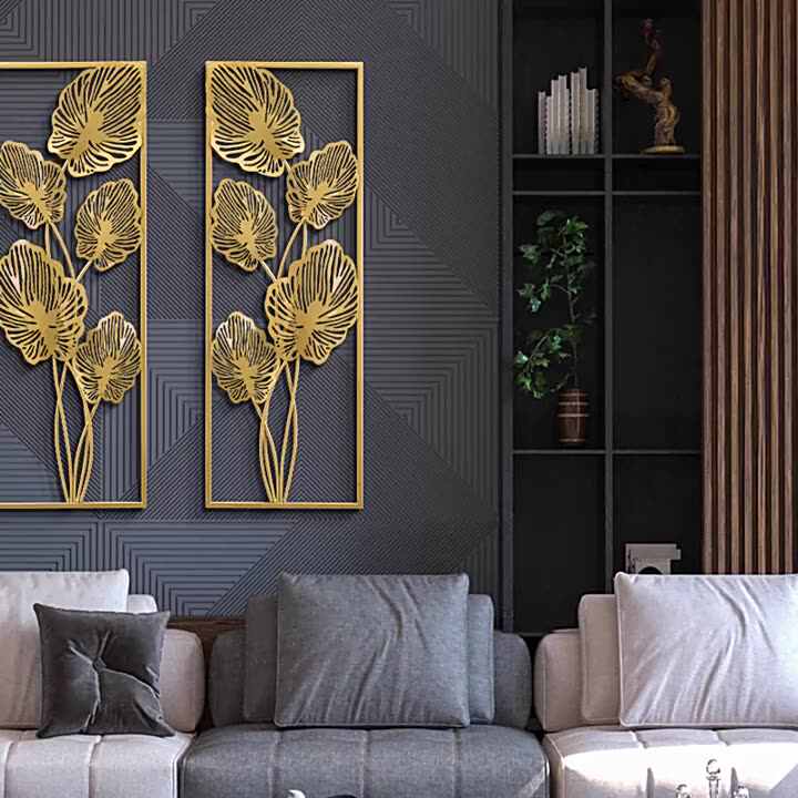 Decorazioni Parete CHENGU 3 Pezzi In Metallo Minimalista Astratto Donna