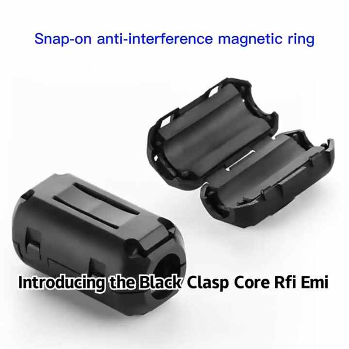 Usb Ground Loop Eliminator 15Pcs 3.5mm Grey Clip-on Ferrite Ring Core RFI EMI Noise Mains Conditioner