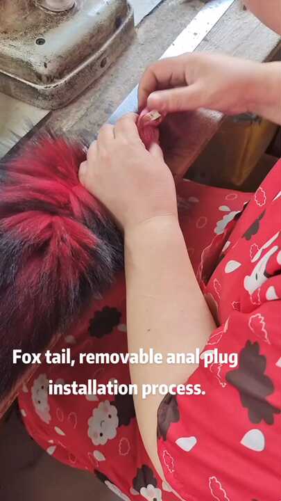 Fluffy Stainless Steel fox Tail Costume Halloween Party Faux Fur Anal Plug  Tail