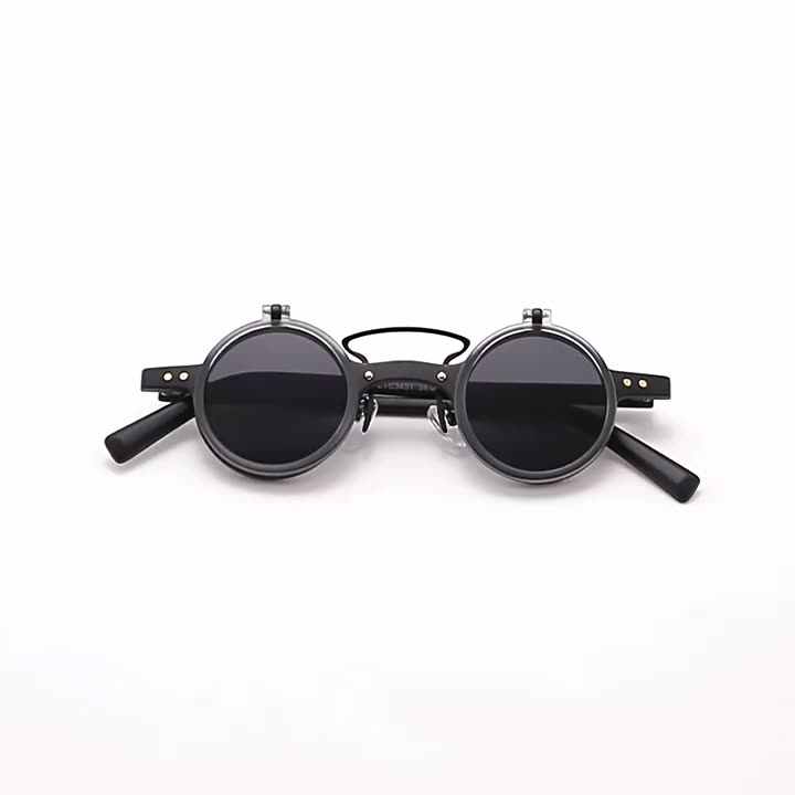 STORY CC3401 Vintage TR Tortoiseshell Punk Flip Len Sunglasses