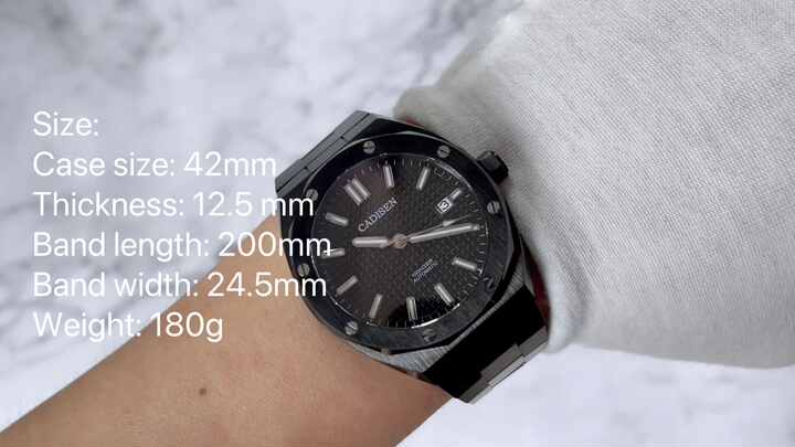 CADISEN C8193M Automatic Men's Watch - Stainless Steel, Japan