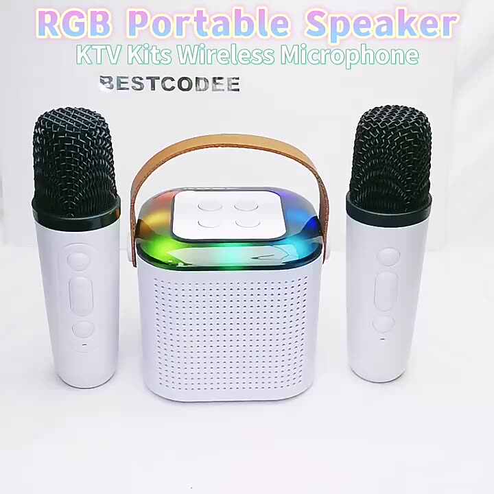 Y1 Mini Bluetooth Speaker with Wireless Microphone for Karaoke