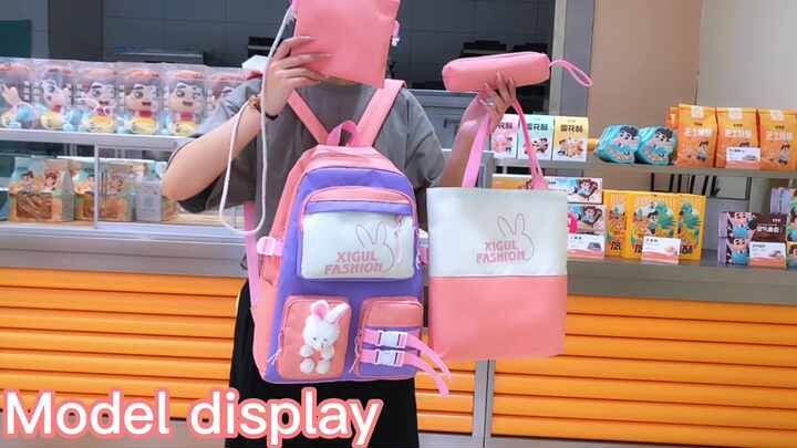 High Quality Korean Style Canvas Backpack New Design Cartoon