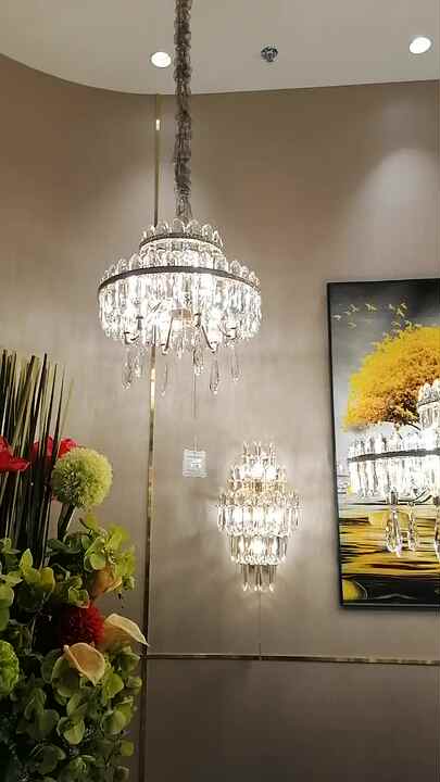 Frederimo 24 LED kristallen plafondlamp rond, 9 lampen kristalglas ronde kroonluchter LED plafondlamp woonkamer plafondlamp voor eetkamer slaapkamer woonkamer