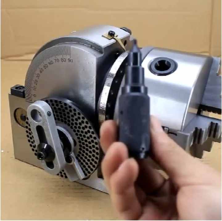 ミニドリルミル用精密インデックスヘッド100mm旋盤チャック半