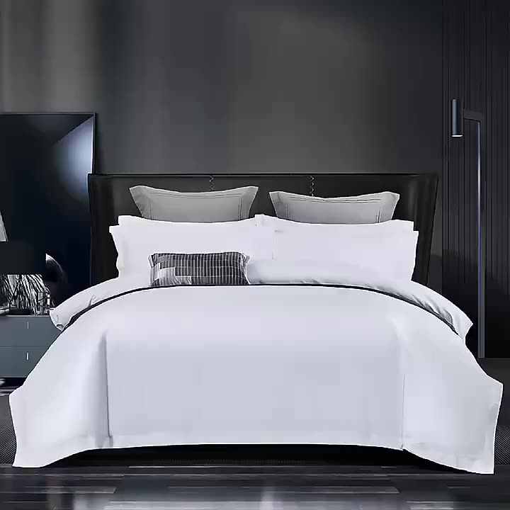 Wholesale Bulk High Quality White Embroidery Egyptian Cotton Bed Sheets