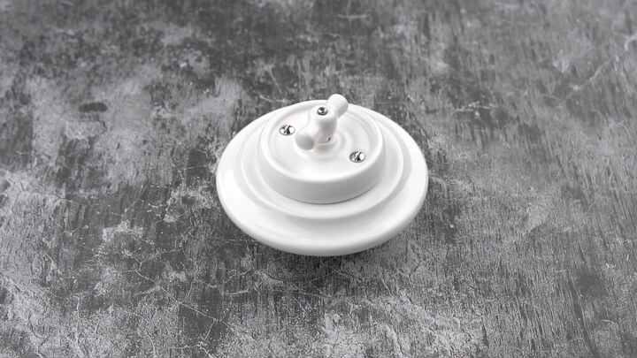 Vintage Rotary Light Switch - Elegant Porcelain Wall Switch