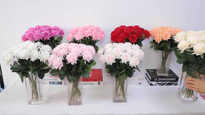 Artificial Silk Real Touch Rose Flowers - Perfect for Decor