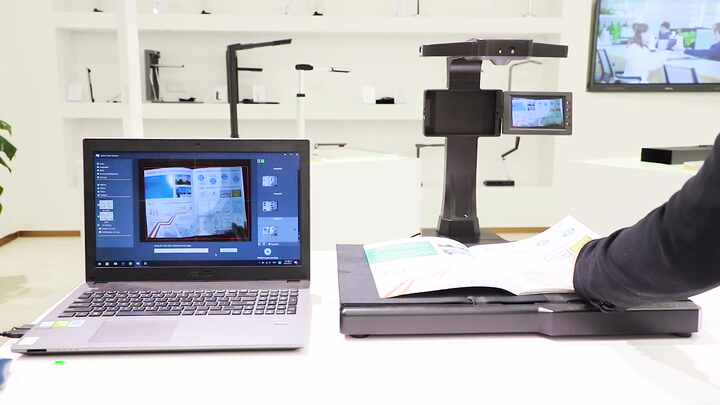 22 MP HD Eloam Book Scanner with V-Shaped Cradle, Preview Screen
