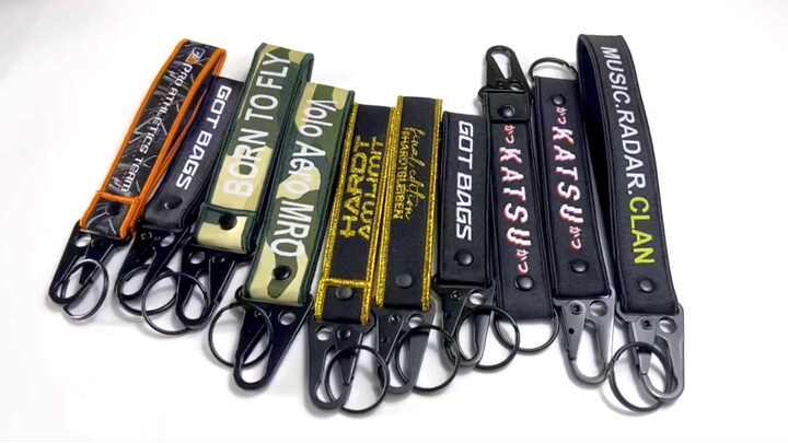 Bisexual Pride Flag Keychain Set - 3 Pack, Woven Flag Tags With Stainless Steel Key Rings, 5x1.2 Inch
