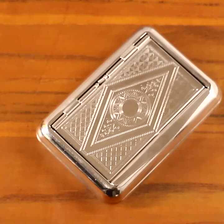 Fashion Cigarette Pack Creative Portable Leather Automatic Hand Roll Men's  Metal Clip Piece Cigarette Case