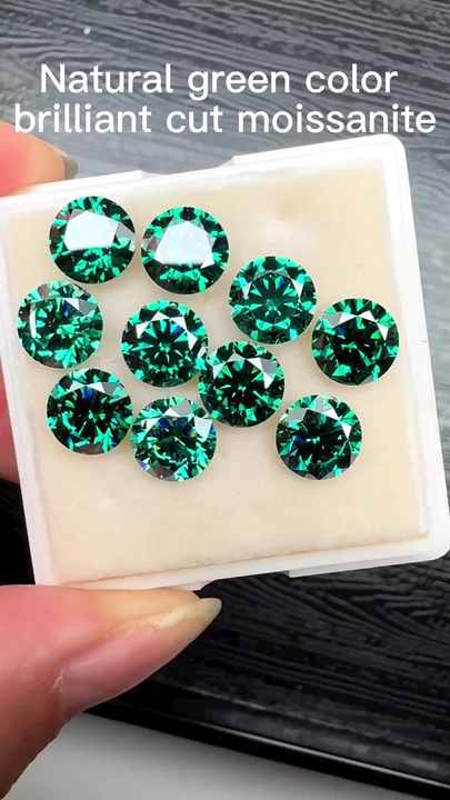 Fancy Wholesale Price 5mm-11mm Loose Diamonds Green Color VVS1