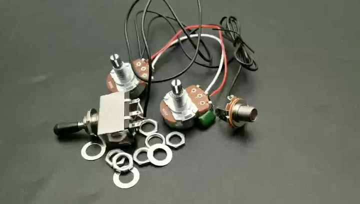 Maxcheer Electric Guitar Wiring Harness - Prewired 500K Big Pots