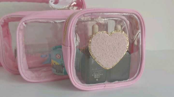 Cute Clear Makeup Bag Perfect for Travel Storage