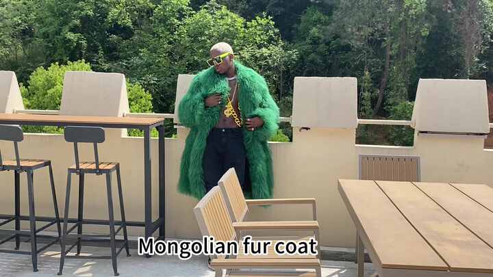 Janefur Custom Color Winter Men's Real Mongolian Lamb Fur Coats
