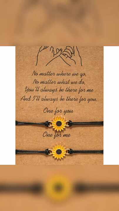 Braccialetti Regolabili Con Girasole – Fatti A Mano In Corda Intrecciata – Per Amiche, Coppie, Donne – Boho