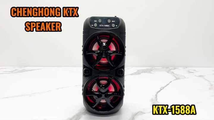 KTX-1588A Dual 3 Inch Portable Bluetooth Party Speaker with FM