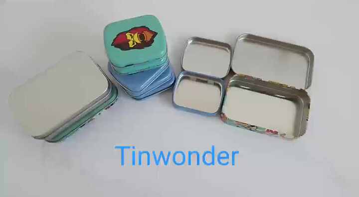 Factory Wholesale Food Safe Tinplate Empty Silver Altoids Tin Box with  Hinged Lid Custom Design 95x60x21