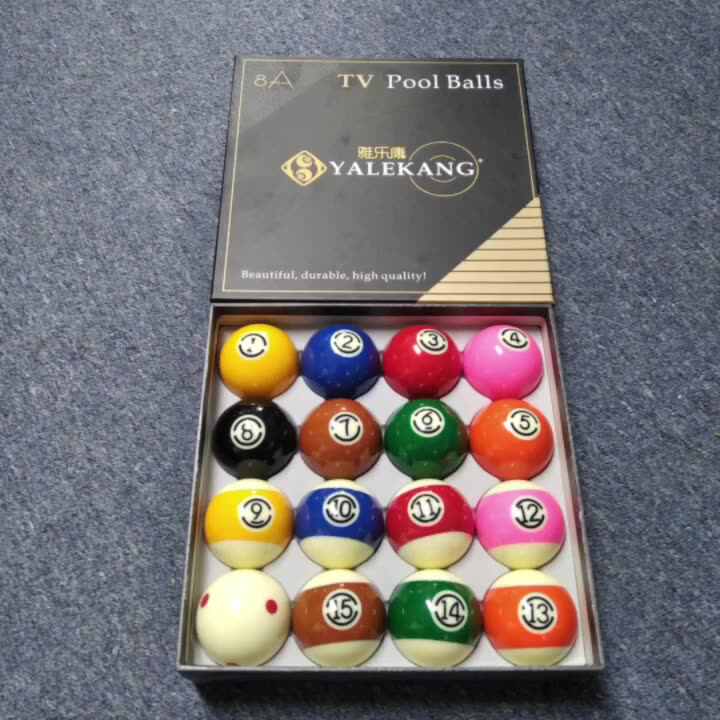 YALEKANGTVプールボール8Aビリヤードボール57.2mm 16PCSセット