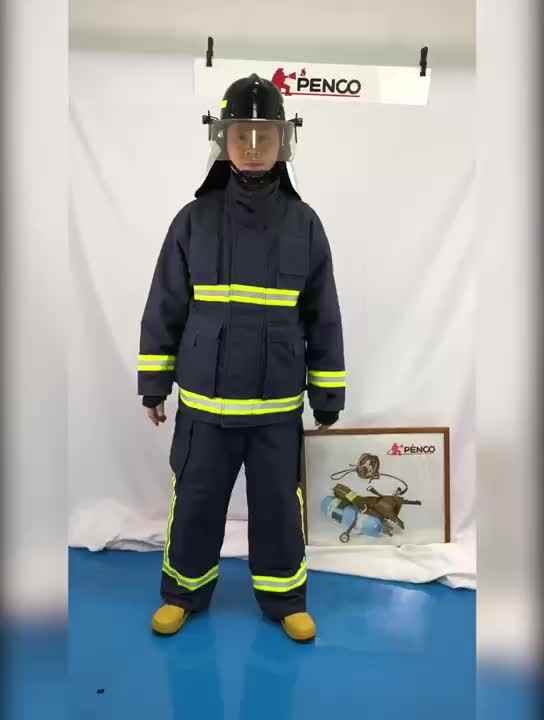 Cheap Nomex Complete Set Fire Fighter Uniform Fireman Suit EN469