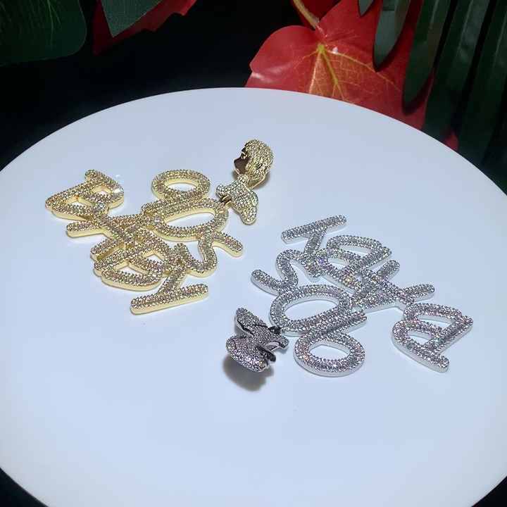 90S BABY Pendant Necklace - Micro Pave Iced Out Bling