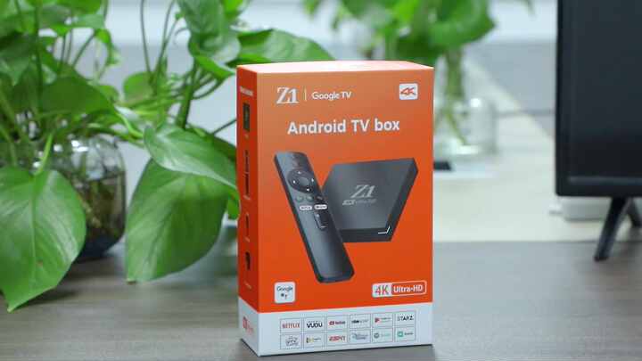 Z1 Android TV Box - 4K Resolution, Android 10.0 Smart Player, Dual