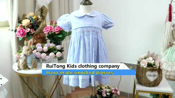 Qm2023 Korean Design Infant Baby Girls Flower Dresses Toddler Kids