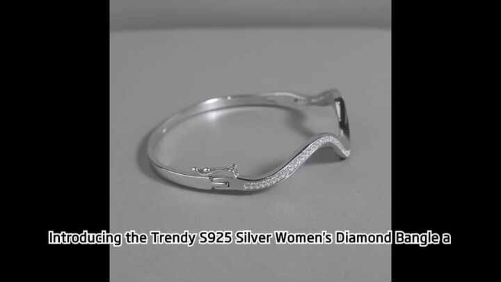 925 Sterling Silver Bangles Elegant Jewelry for Women