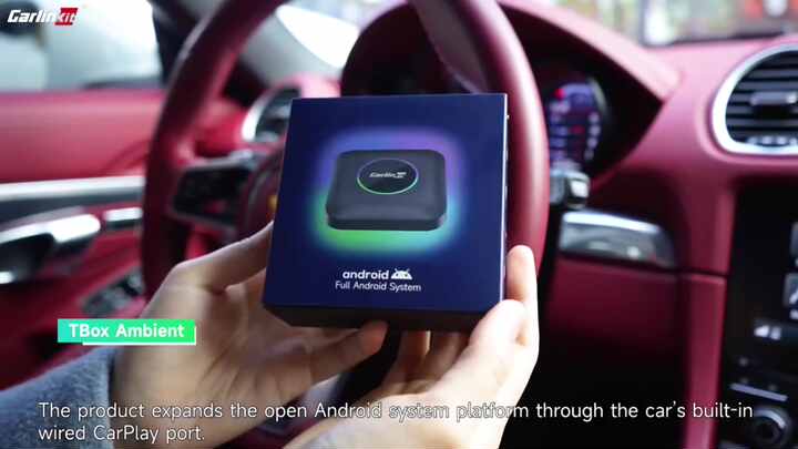 Carlinkit Tbox Ambient Android 13 Wireless Carplay Adapter, 8+
