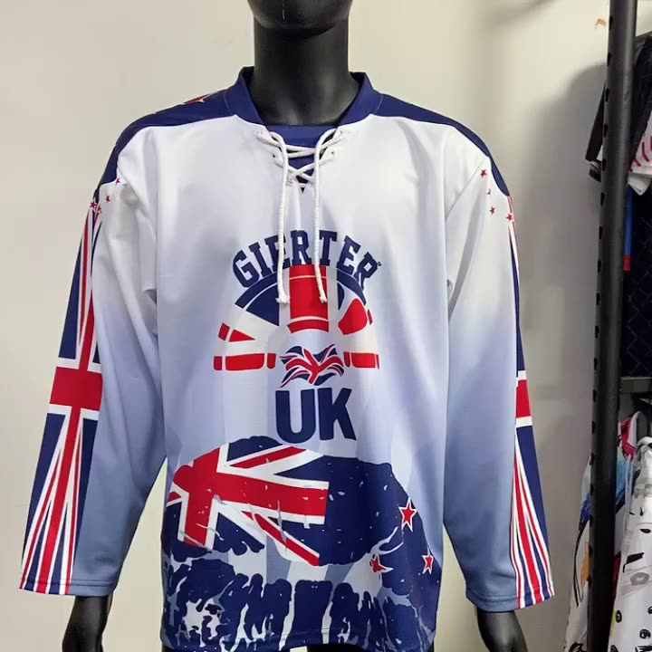 Wholesale Fashion design breathable mesh USA Canada team ice hockey jersey  oversized sublimated hockey jersey From m.