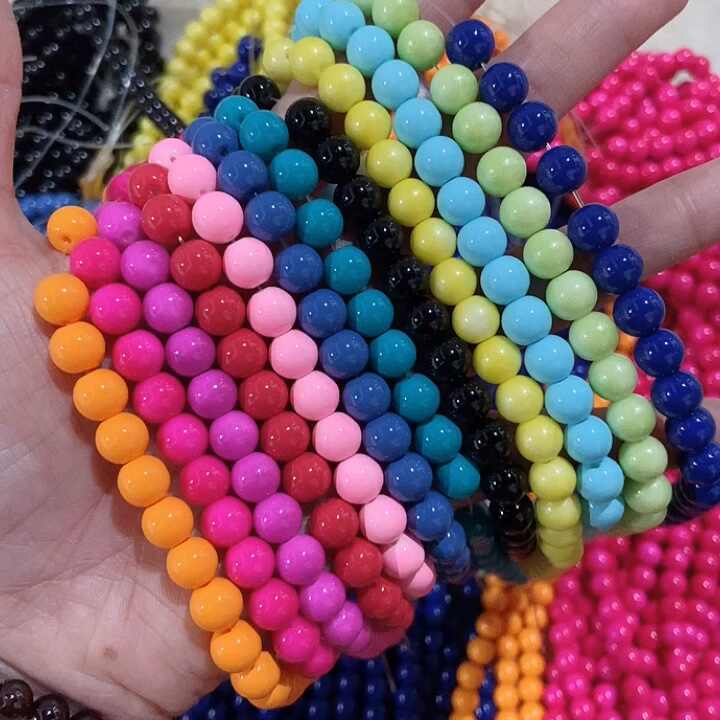 Buying Glass Beads in Bulk Stock for Sale 8mm Colored Glass Beads