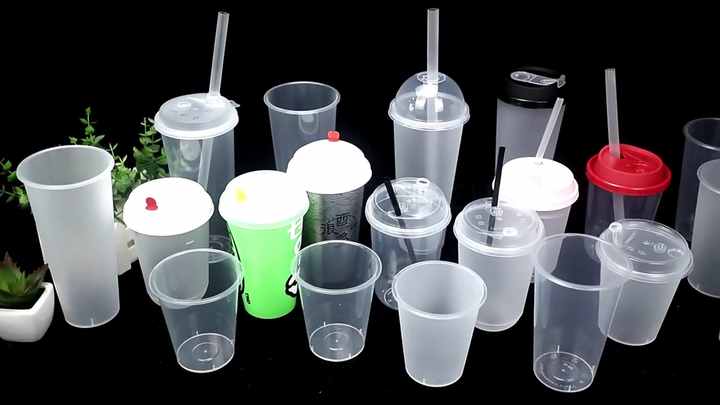 Wholesale 12oz & 16oz Milkshake Bubble Tea Cups - Hard Plastic