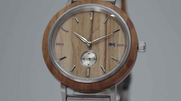 Reloj con esfera de piedra de mármol para hombre, pulsera de cuero