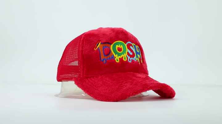 Wholesale Fluffy Furry Trucker Cap Custom Logo Snapback