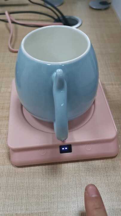 55 Degree Thermostatic Gift Set Usb Smart Ceramic Coffee pink Electric Cup  Mug Coffee Warmer