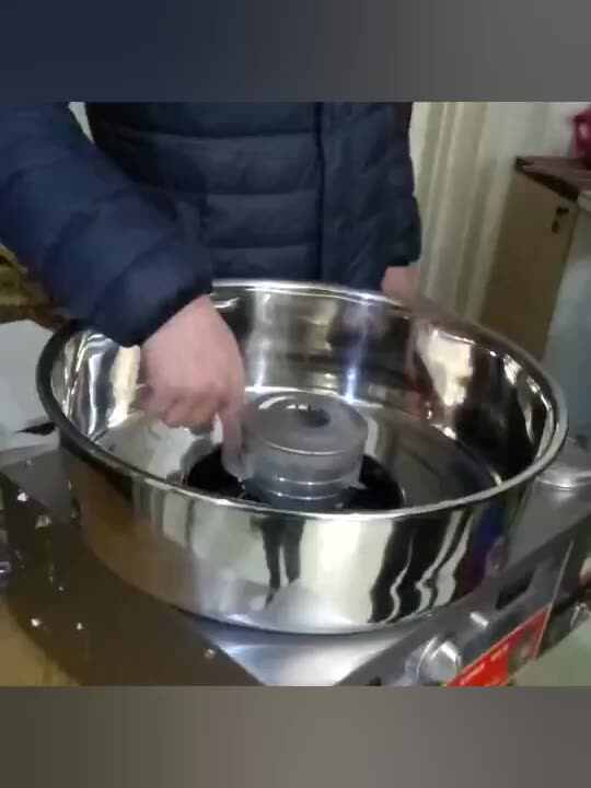 Industrial Japanese Cotton Candy Floss Machine with Wheel - 220V