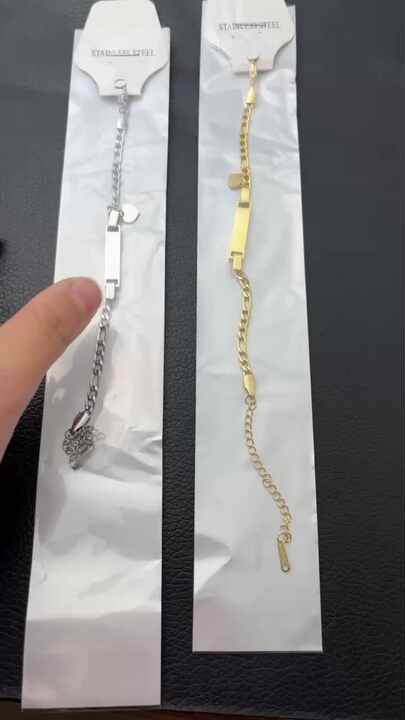 Wholesale Adjustable Kids Stainless Steel 14k Gold Plated Custom