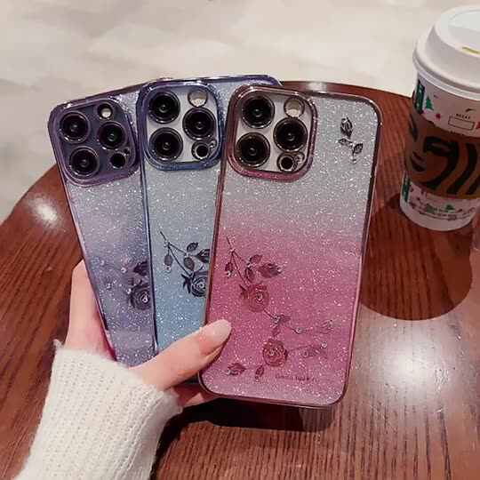 QIWEIQING Compatible Avec Huawei Honor 90 Lite 5G Étui, Brillant Paillette Quicksands Housse Coque Antidérapant TPU Flexible Antichoc Protective Pour Honor 90 Lite 5G.Pink Purple YBJ