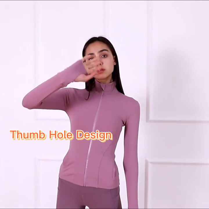 Womens Activewear Women's Running Jacket With Thumb Holes Top